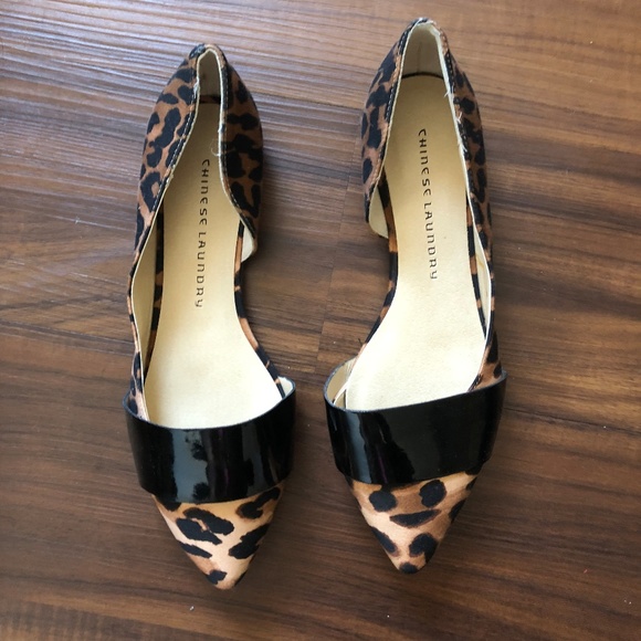 chinese laundry leopard flats
